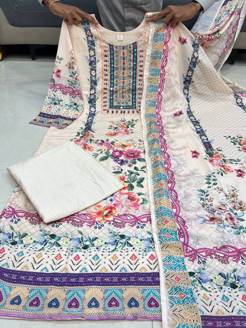 Lilac Silks Suit