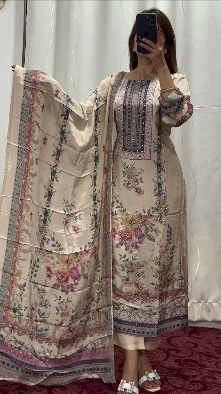 Lilac Silks Suit