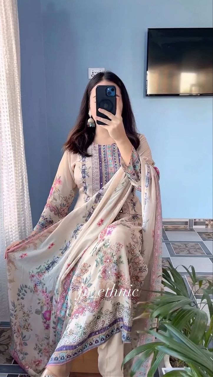 Lilac Silks Suit
